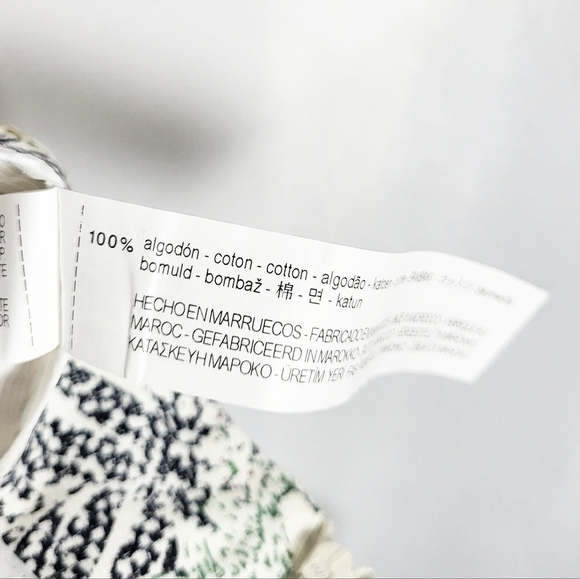 ZARA textured floral print shorts with self tie - Picture 4 of 5